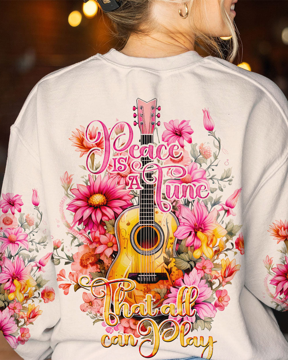 PEACE IS A TUNE GUITAR ALL OVER PRINT - TY1508232