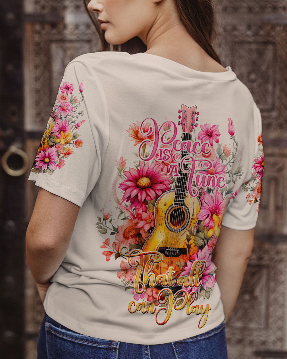 PEACE IS A TUNE GUITAR ALL OVER PRINT - TY1508232
