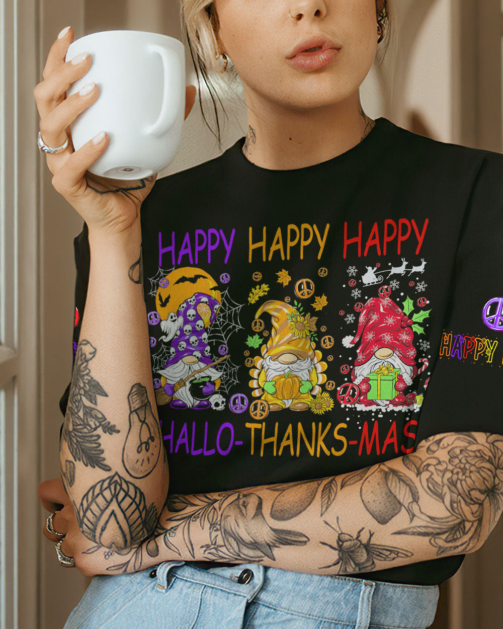 HAPPY EVERYTHING GNOMES ALL OVER PRINT - TY1610235
