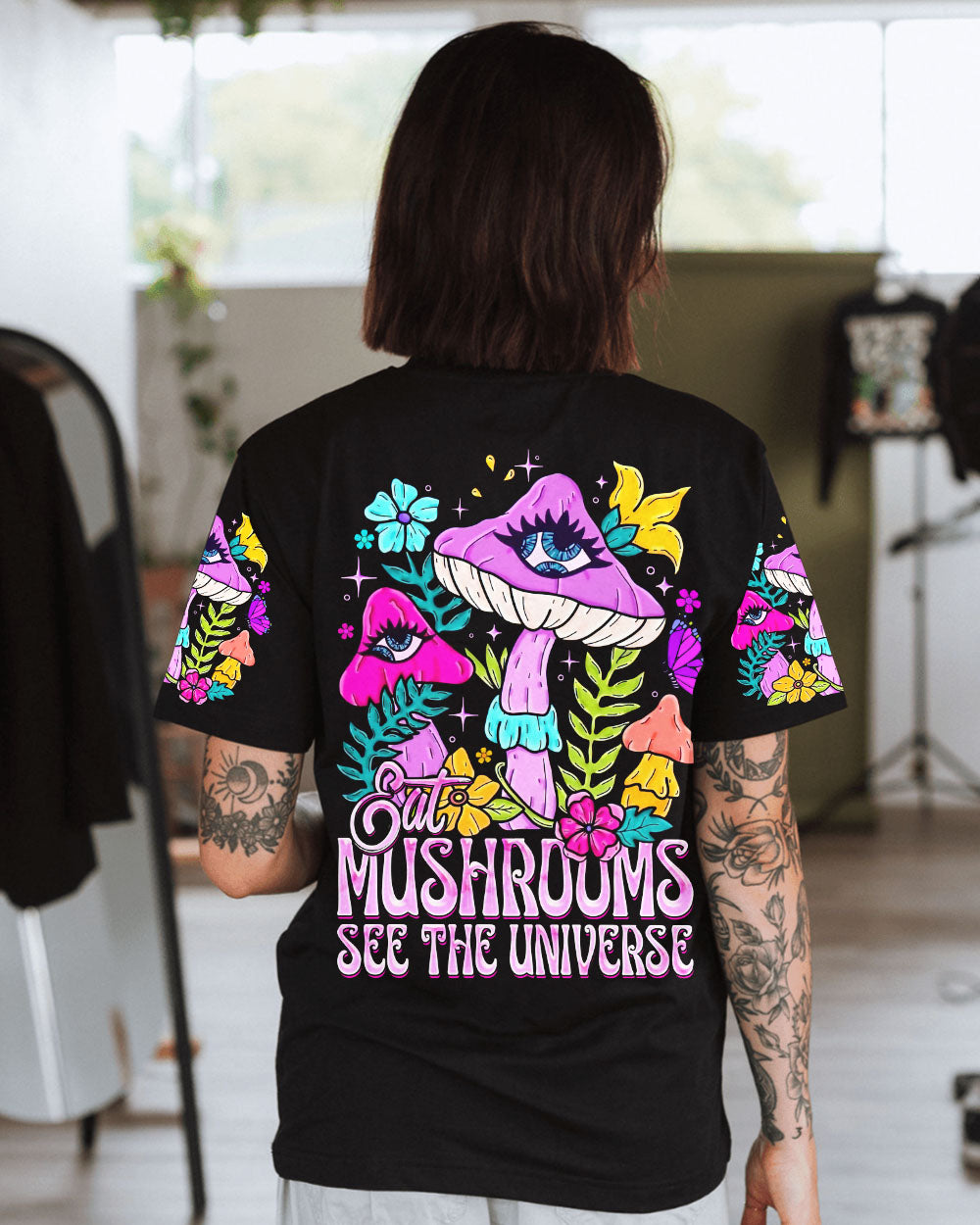 EAT MUSHROOMS SEE THE UNIVERSE ALL OVER PRINT - TY1701241