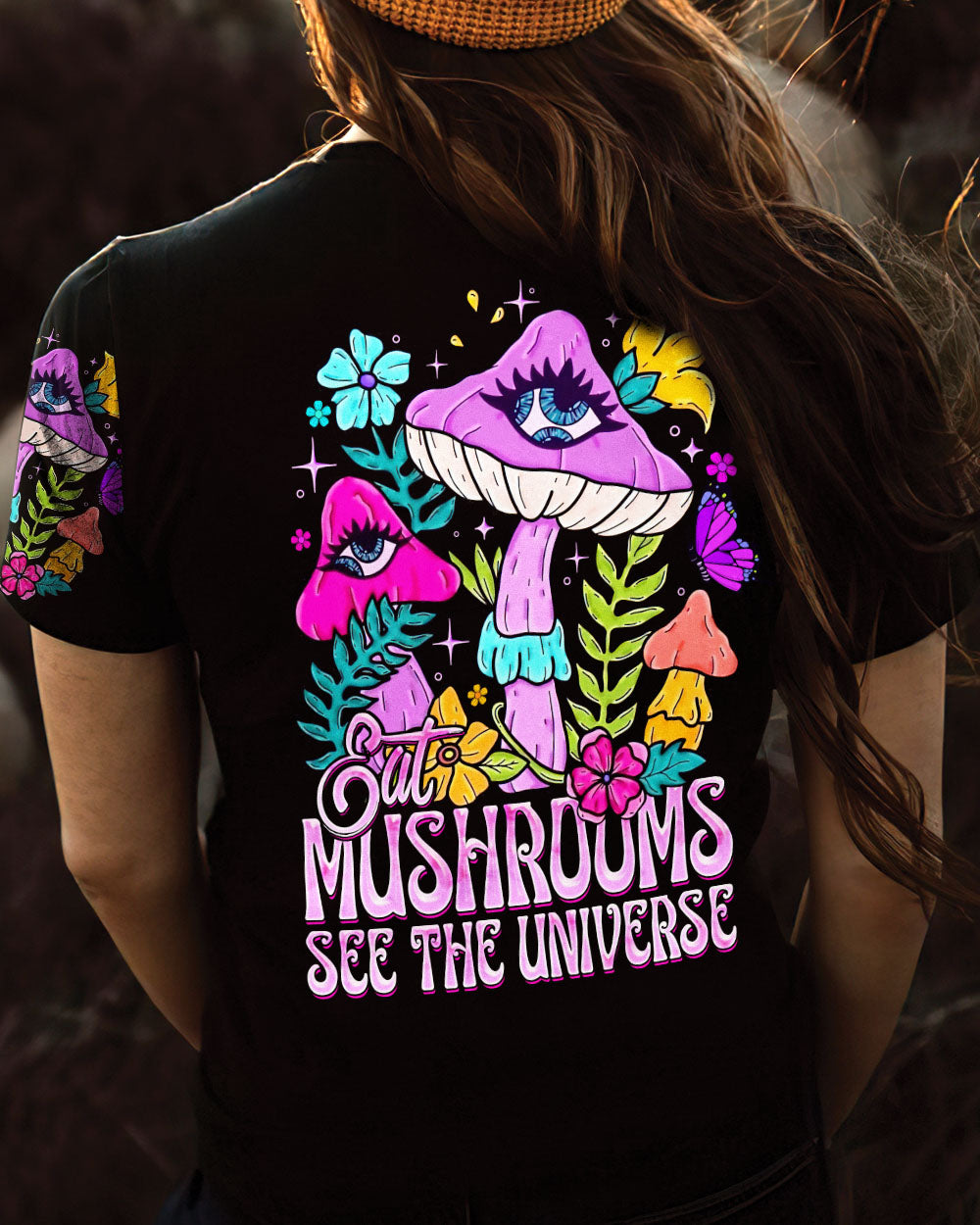 EAT MUSHROOMS SEE THE UNIVERSE ALL OVER PRINT - TY1701241