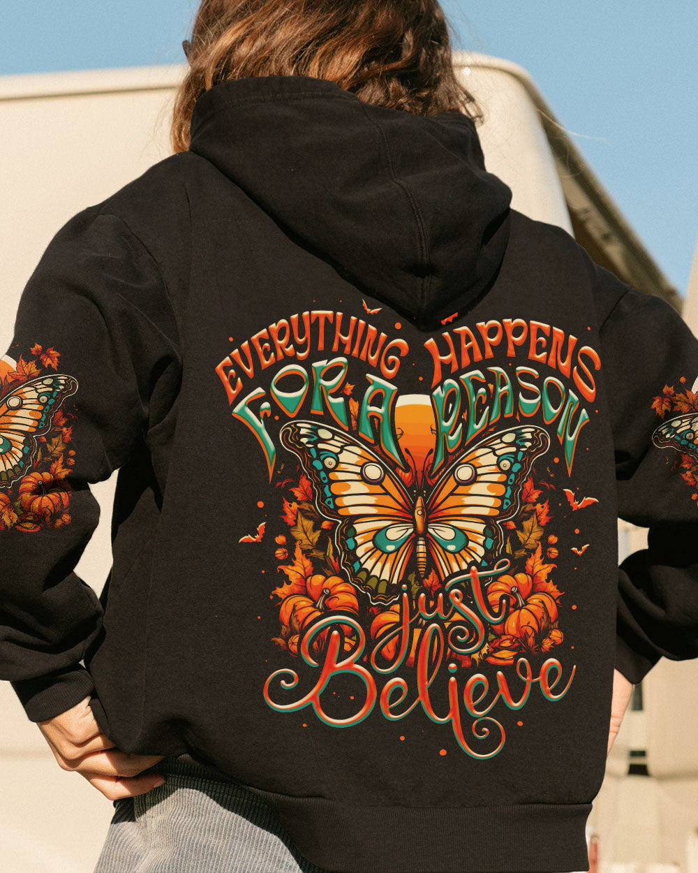 JUST BELIEVE BUTTERFLY AUTUMN ALL OVER PRINT - TY2007232