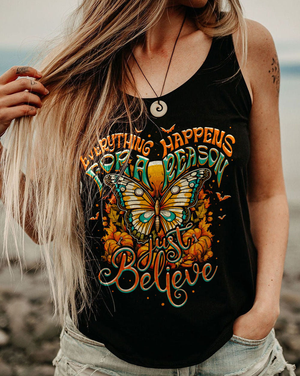 JUST BELIEVE BUTTERFLY AUTUMN ALL OVER PRINT - TY2007232