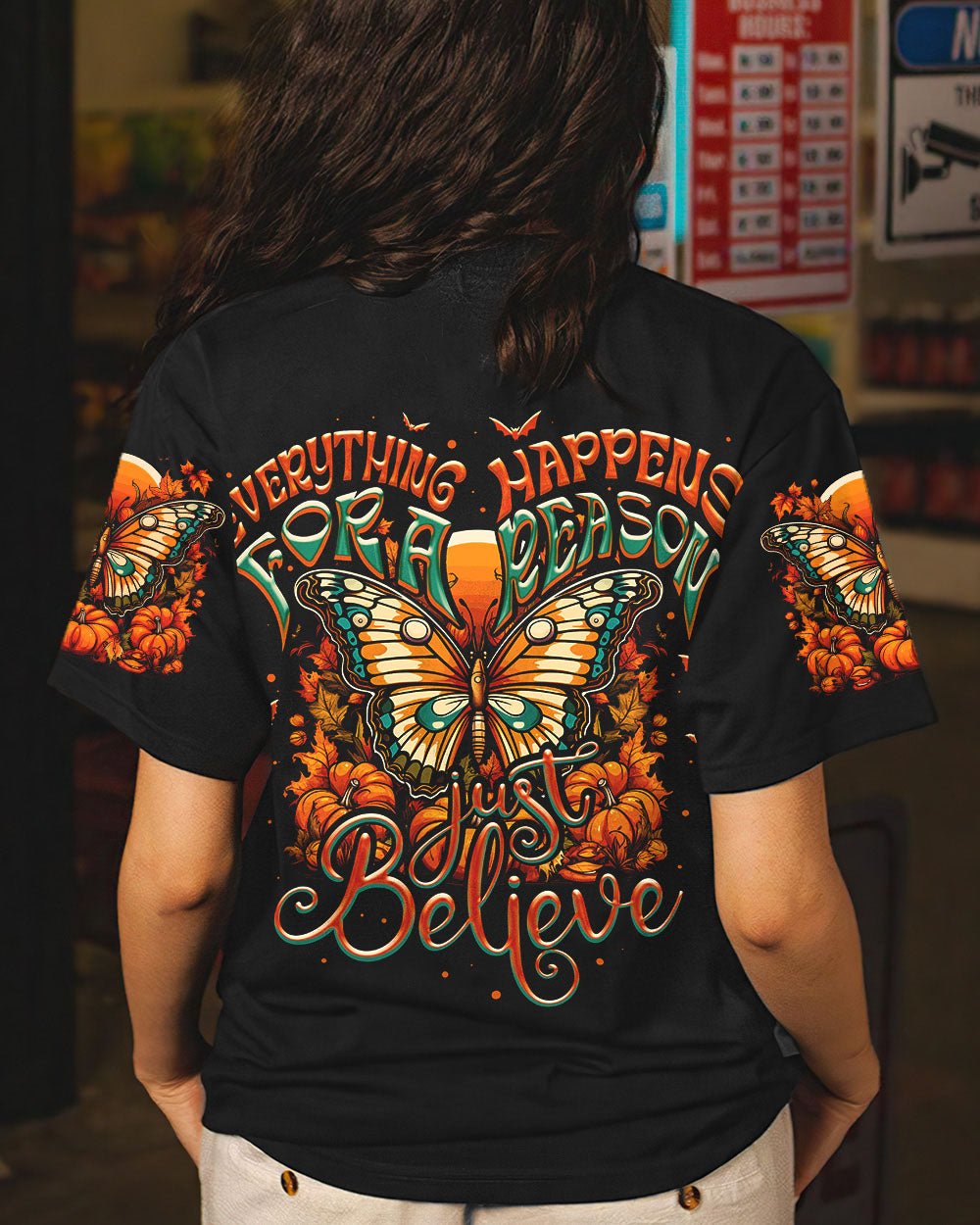 JUST BELIEVE BUTTERFLY AUTUMN ALL OVER PRINT - TY2007232