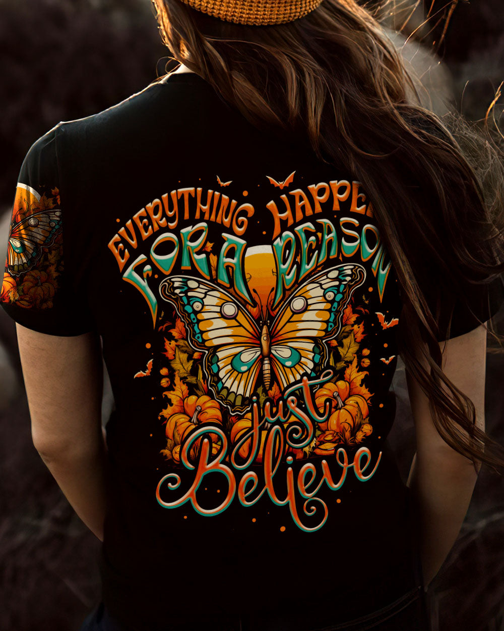 JUST BELIEVE BUTTERFLY AUTUMN ALL OVER PRINT - TY2007232