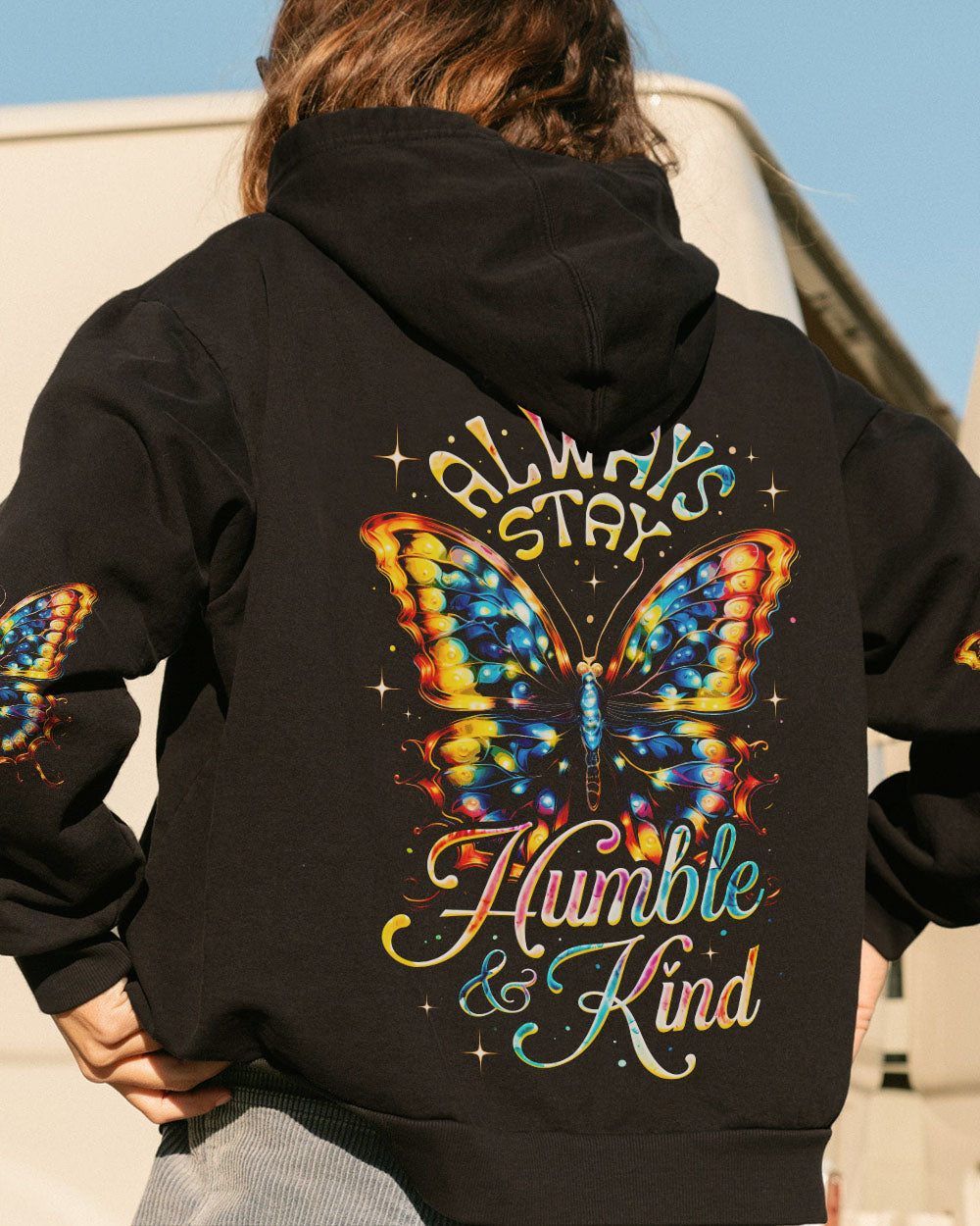 ALWAYS STAY HUMBLE AND KIND BUTTERFLY ALL OVER PRINT - TY2107231