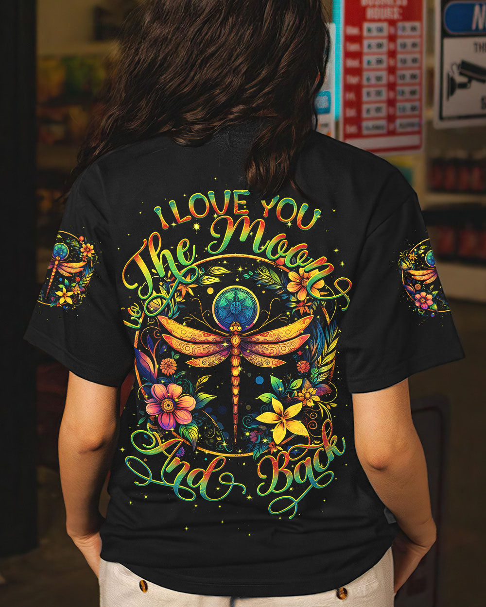 LOVE YOU TO THE MOON AND BACK DRAGONFLY ALL OVER PRINT - TY2107231