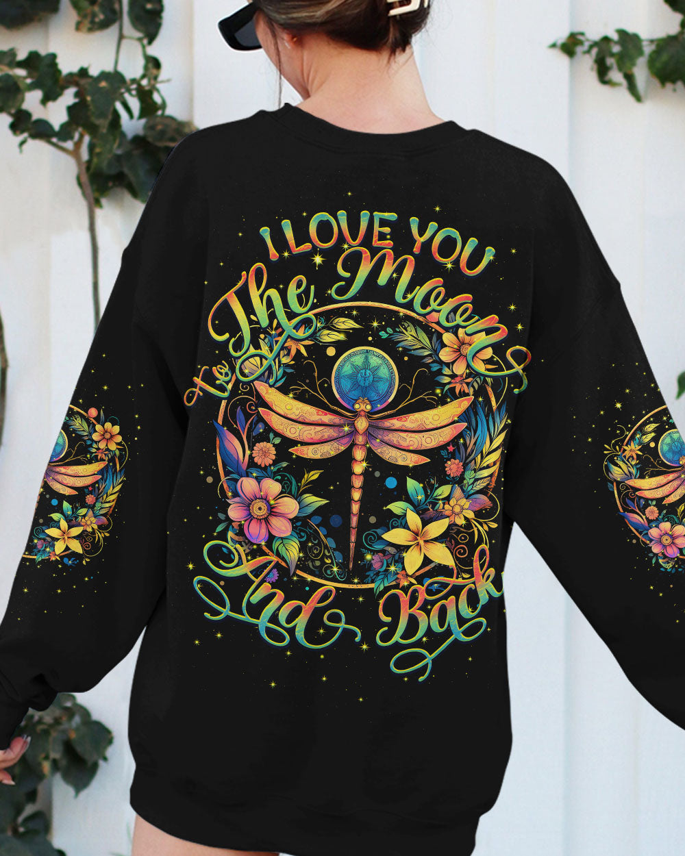 LOVE YOU TO THE MOON AND BACK DRAGONFLY ALL OVER PRINT - TY2107231