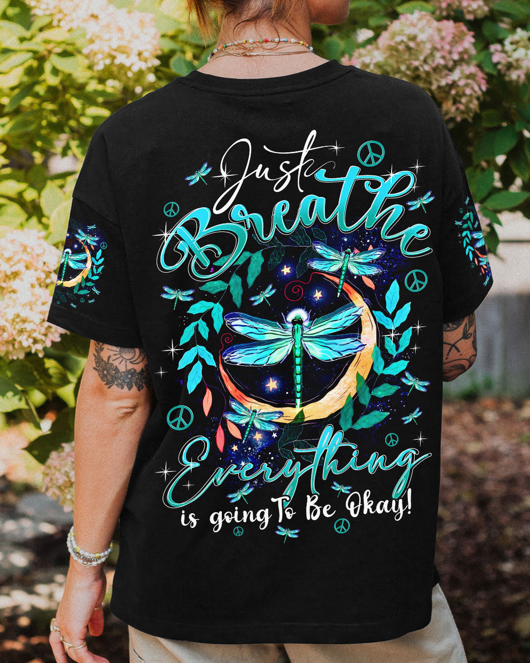JUST BREATHE DRAGONFLY ALL OVER PRINT - TY2110251