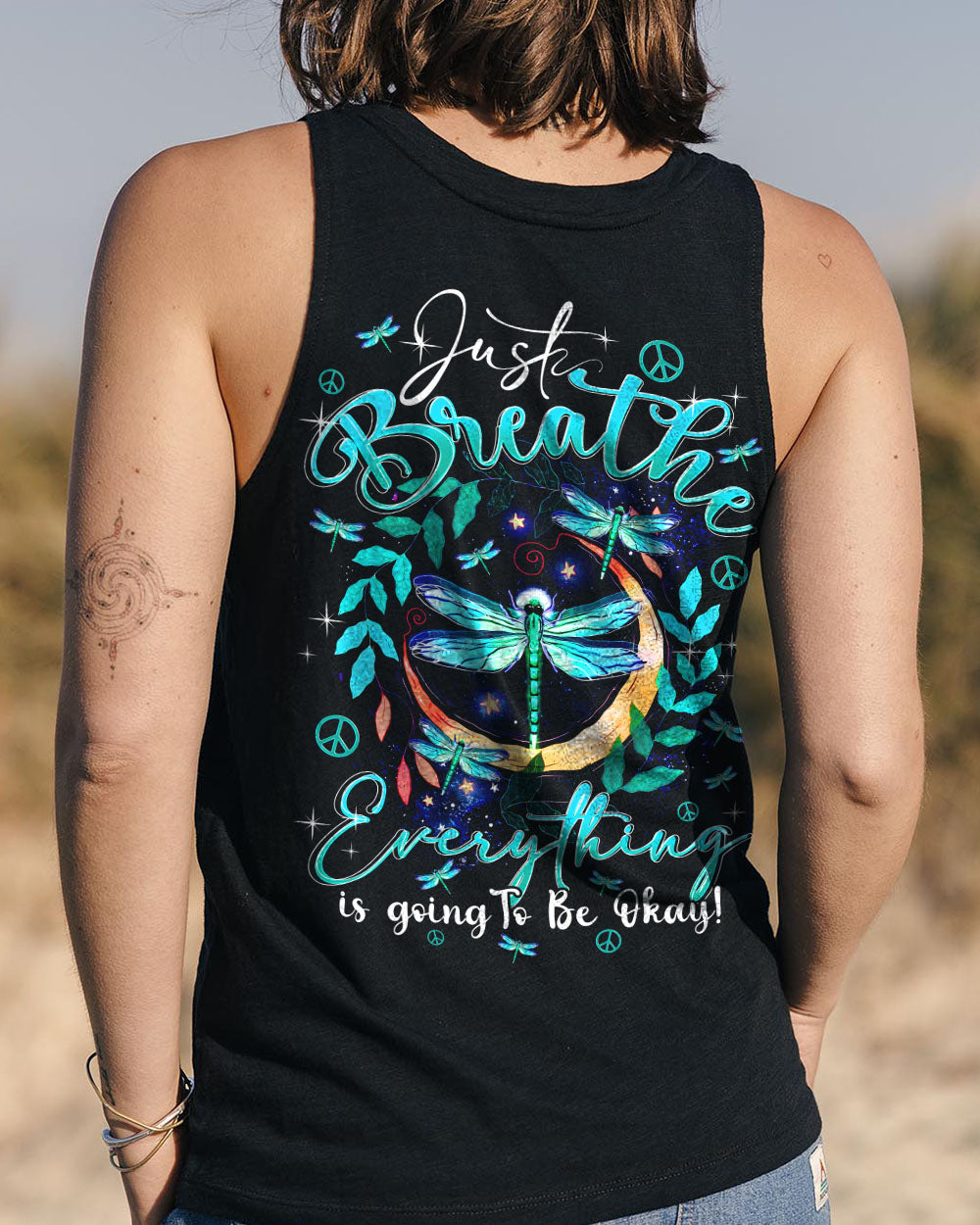 JUST BREATHE DRAGONFLY ALL OVER PRINT - TY2110251