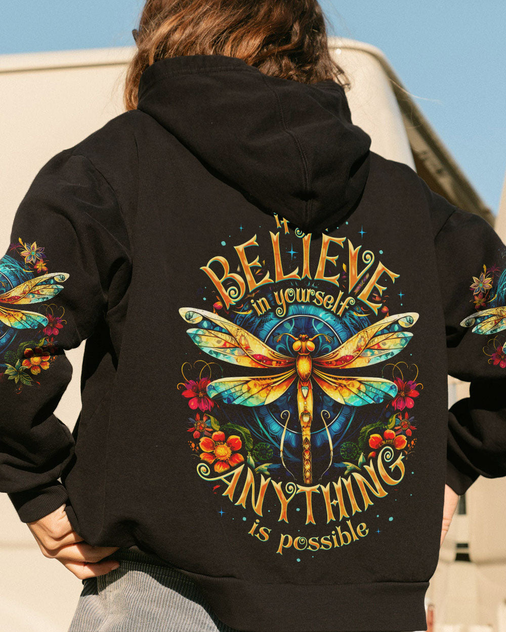 BELIEVE IN YOURSELF DRAGONFLY ALL OVER PRINT - TY2208231