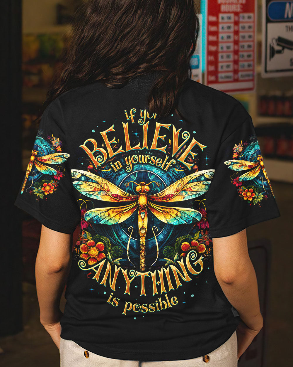 BELIEVE IN YOURSELF DRAGONFLY ALL OVER PRINT - TY2208231