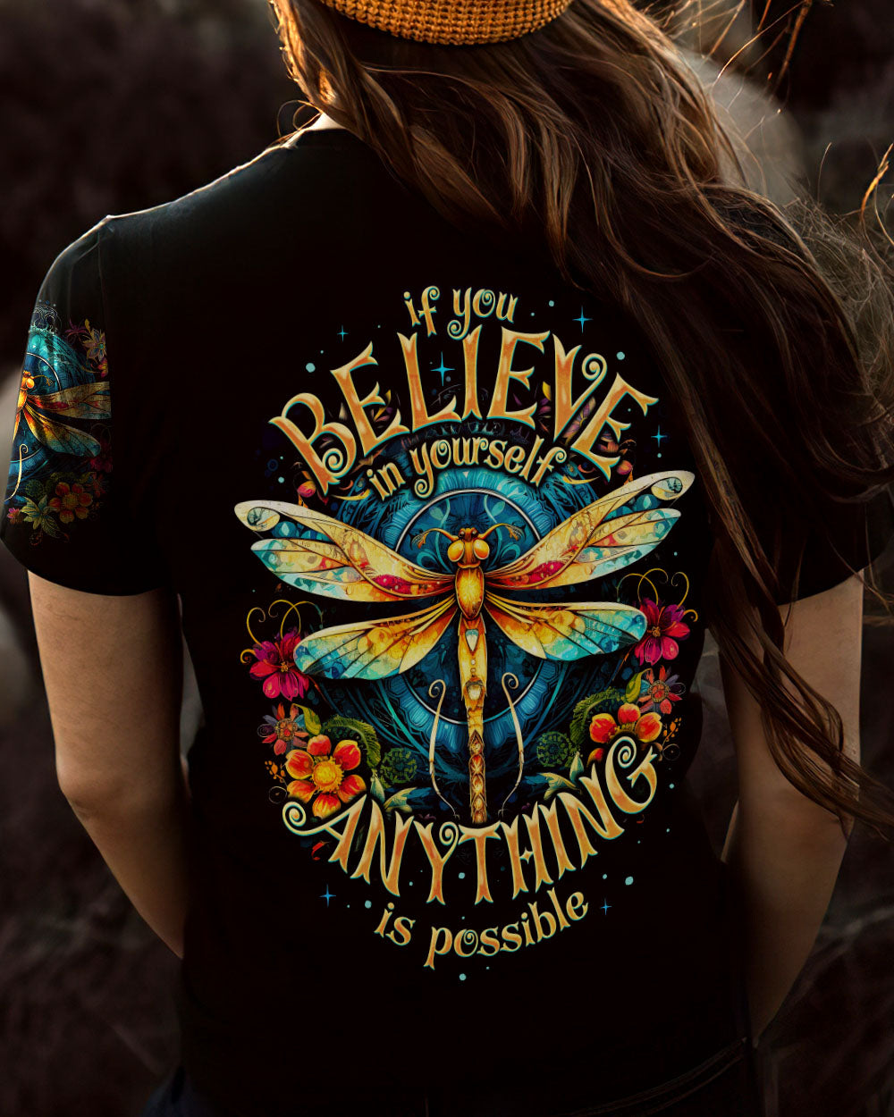 BELIEVE IN YOURSELF DRAGONFLY ALL OVER PRINT - TY2208231