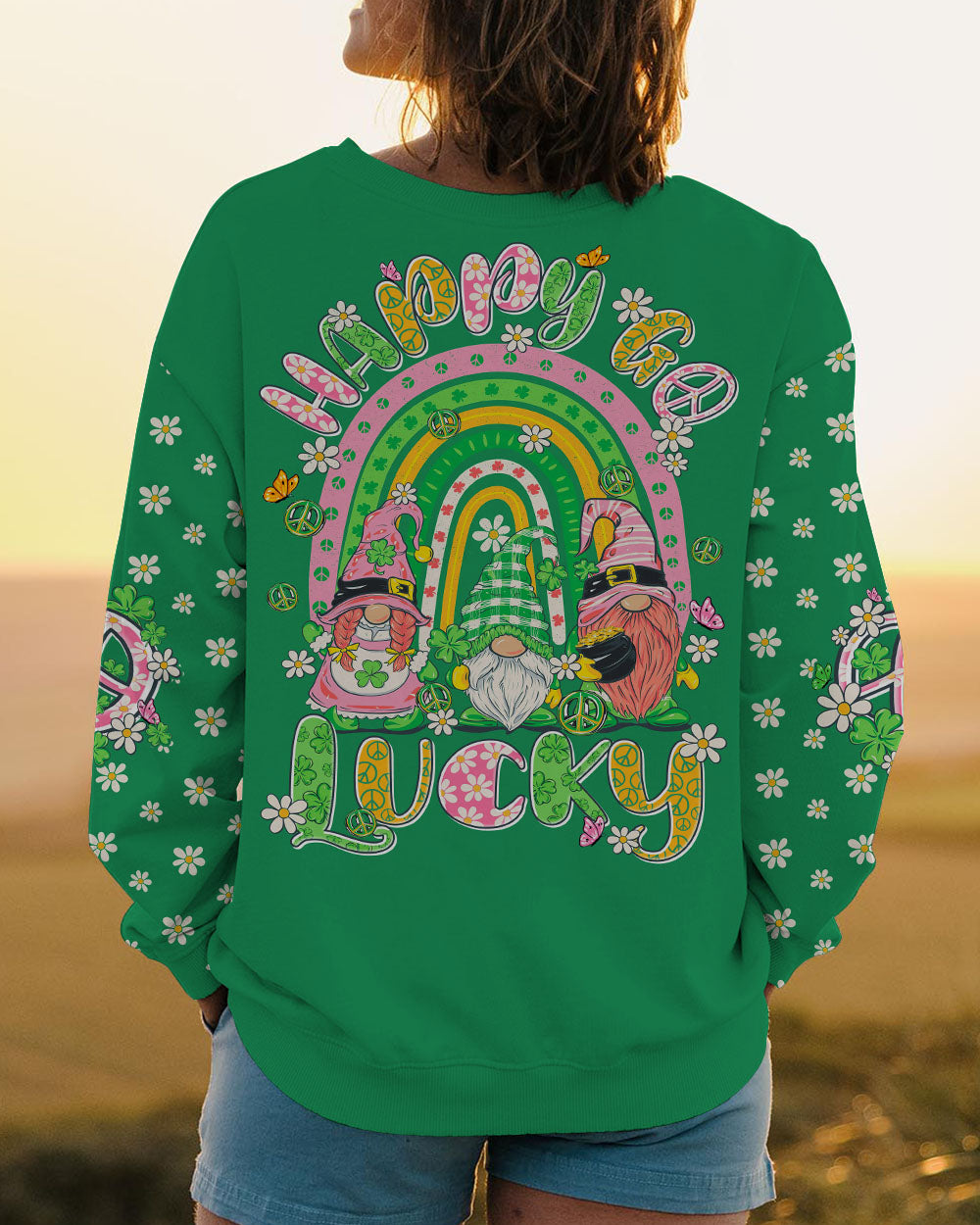 HAPPY GO LUCKY GNOMIES PATRICK'S DAY ALL OVER PRINT - TY2301241