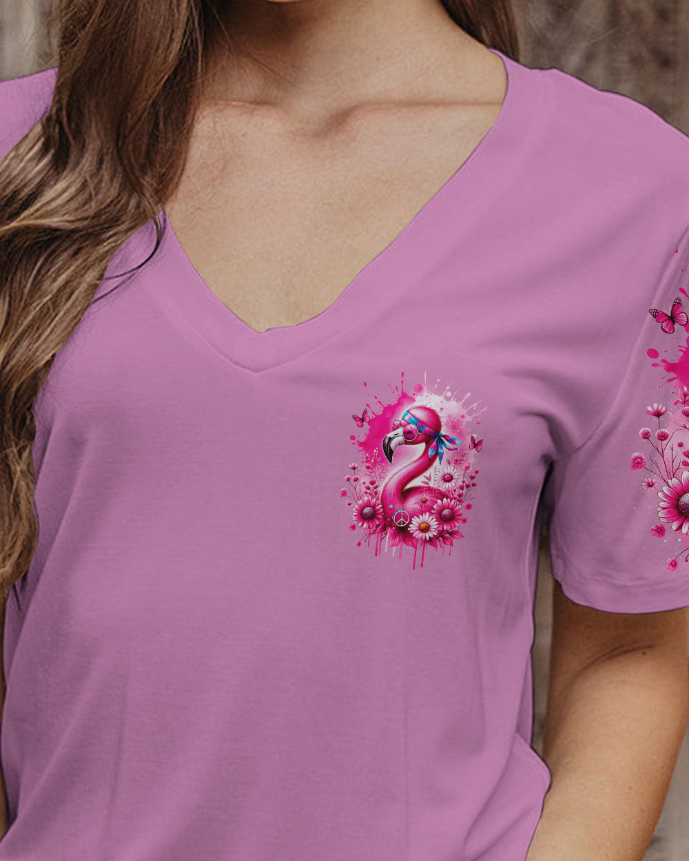 BE YOU THE WORLD WILL ADJUST FLAMINGO ALL OVER PRINT - TY2411231