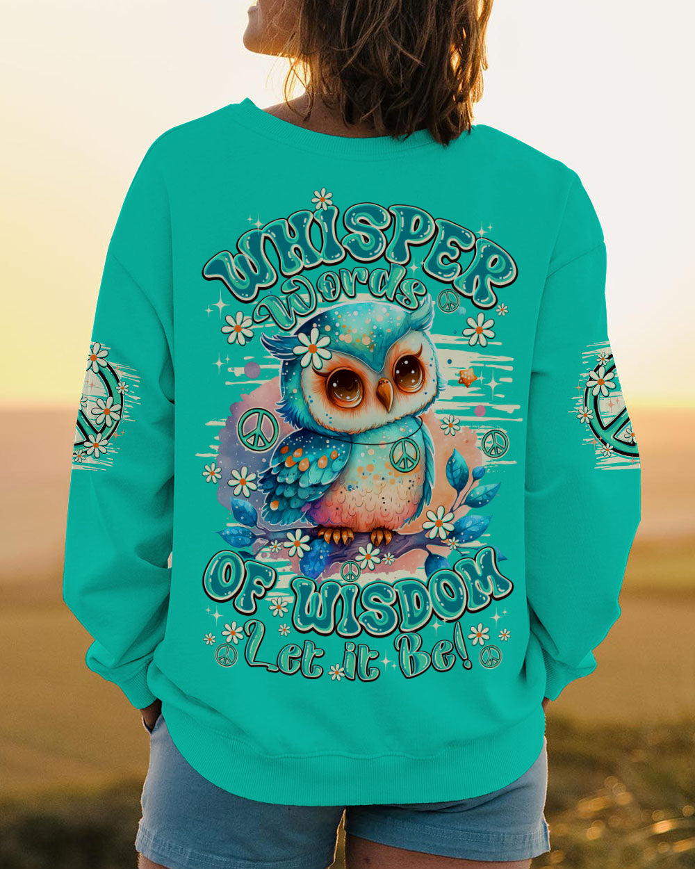 WHISPER WORDS OF WISDOM LET IT BE OWL ALL OVER PRINT - TY2419251