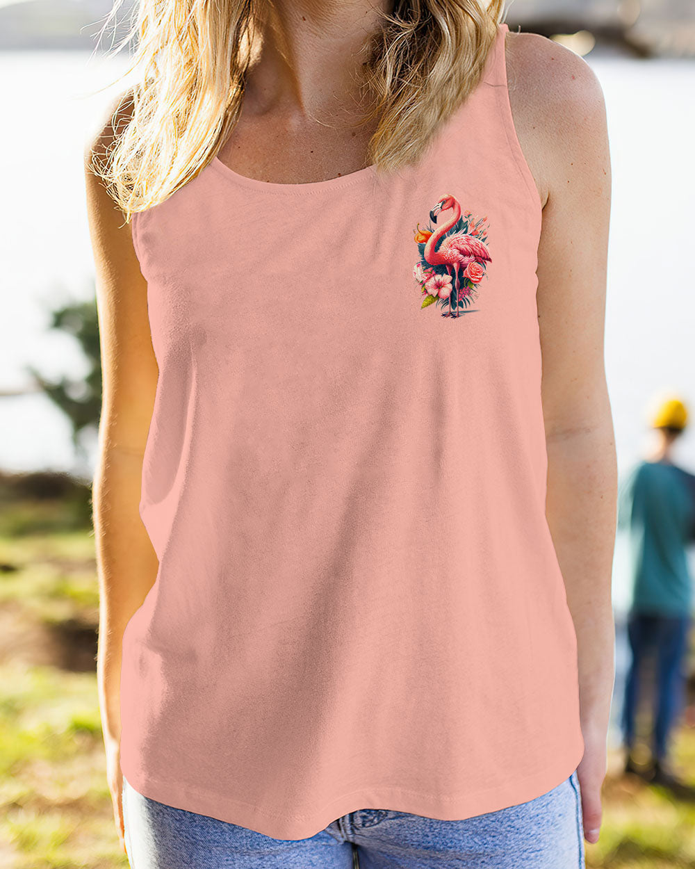 A FLOWER JUST BLOOMS FLAMINGO ALL OVER PRINT - TY2605232