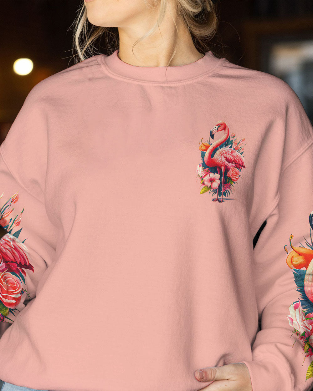 A FLOWER JUST BLOOMS FLAMINGO ALL OVER PRINT - TY2605232