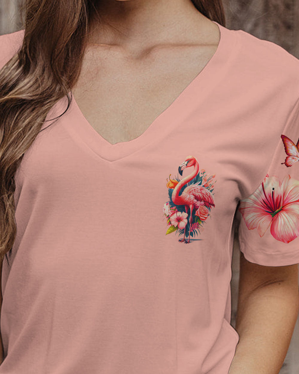 A FLOWER JUST BLOOMS FLAMINGO ALL OVER PRINT - TY2605232