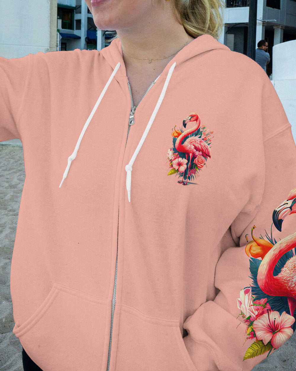 A FLOWER JUST BLOOMS FLAMINGO ALL OVER PRINT - TY2605232
