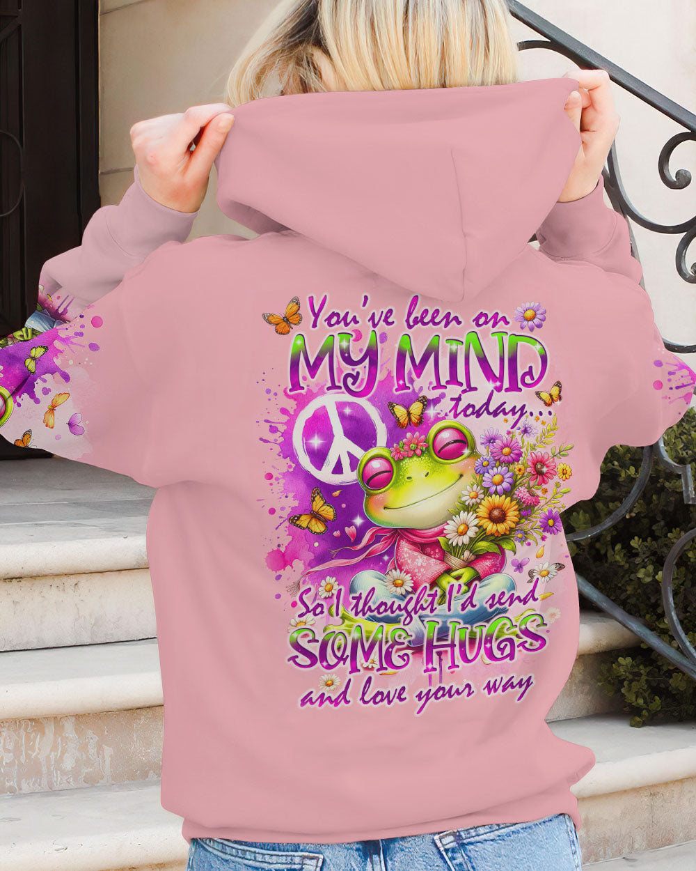 HUGS AND LOVE YOUR WAY FROG ALL OVER PRINT - TY2612231