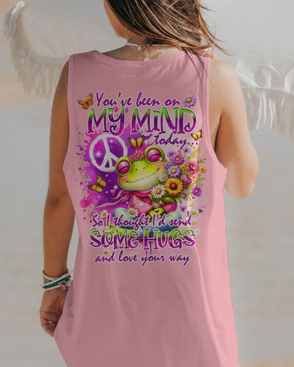 HUGS AND LOVE YOUR WAY FROG ALL OVER PRINT - TY2612231