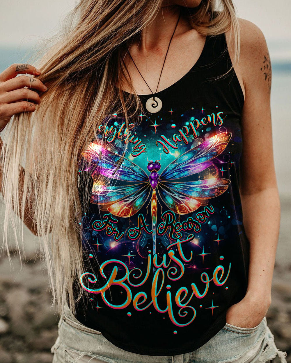 JUST BELIEVE DRAGONFLY ALL OVER PRINT - TY2706231
