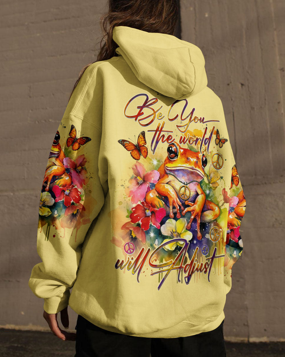 BE YOU THE WORLD WILL ADJUST FROG ALL OVER PRINT - TY2711232