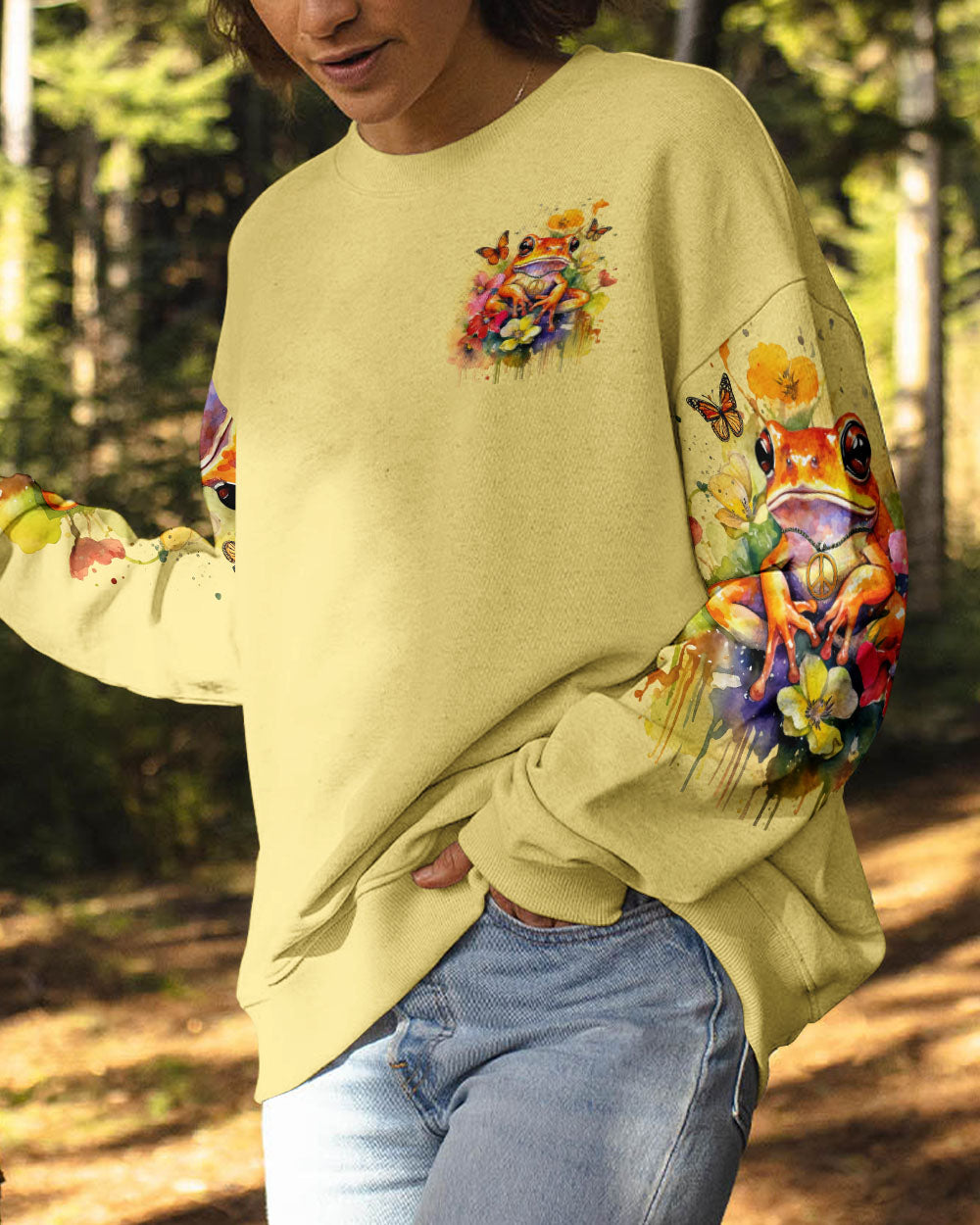 BE YOU THE WORLD WILL ADJUST FROG ALL OVER PRINT - TY2711232
