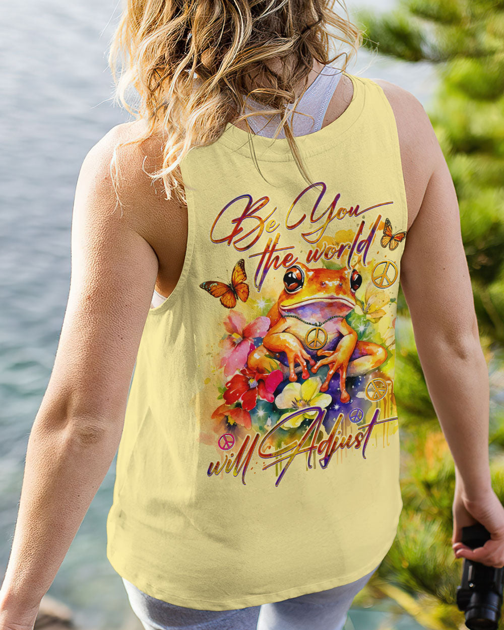BE YOU THE WORLD WILL ADJUST FROG ALL OVER PRINT - TY2711232