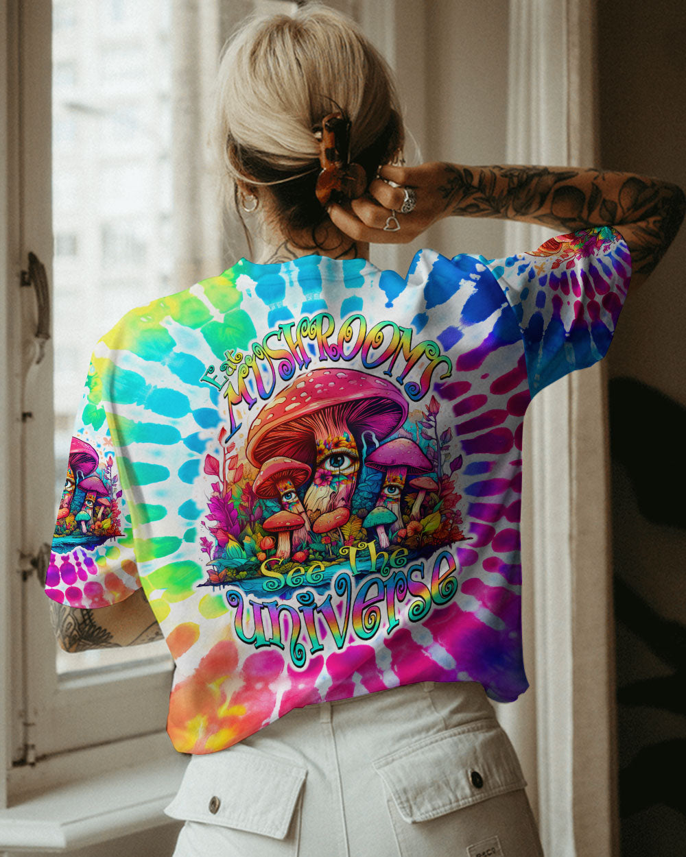 EAT MUSHROOMS SEE THE UNIVERSE TIE DYE ALL OVER PRINT - TY2807231