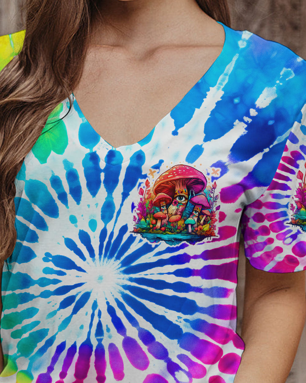 EAT MUSHROOMS SEE THE UNIVERSE TIE DYE ALL OVER PRINT - TY2807231