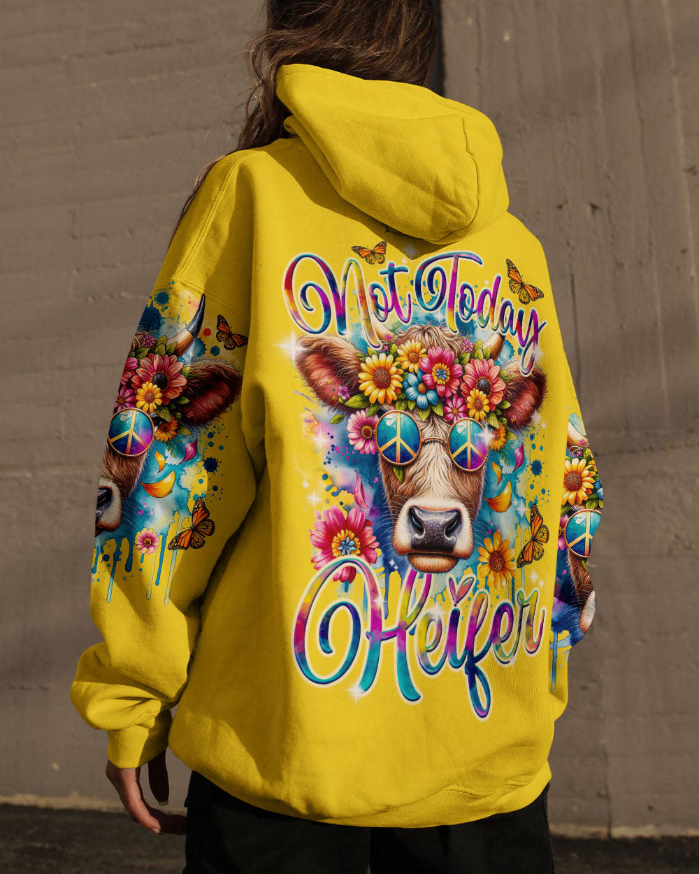 NOT TODAY HEIFER ALL OVER PRINT - TY2912231