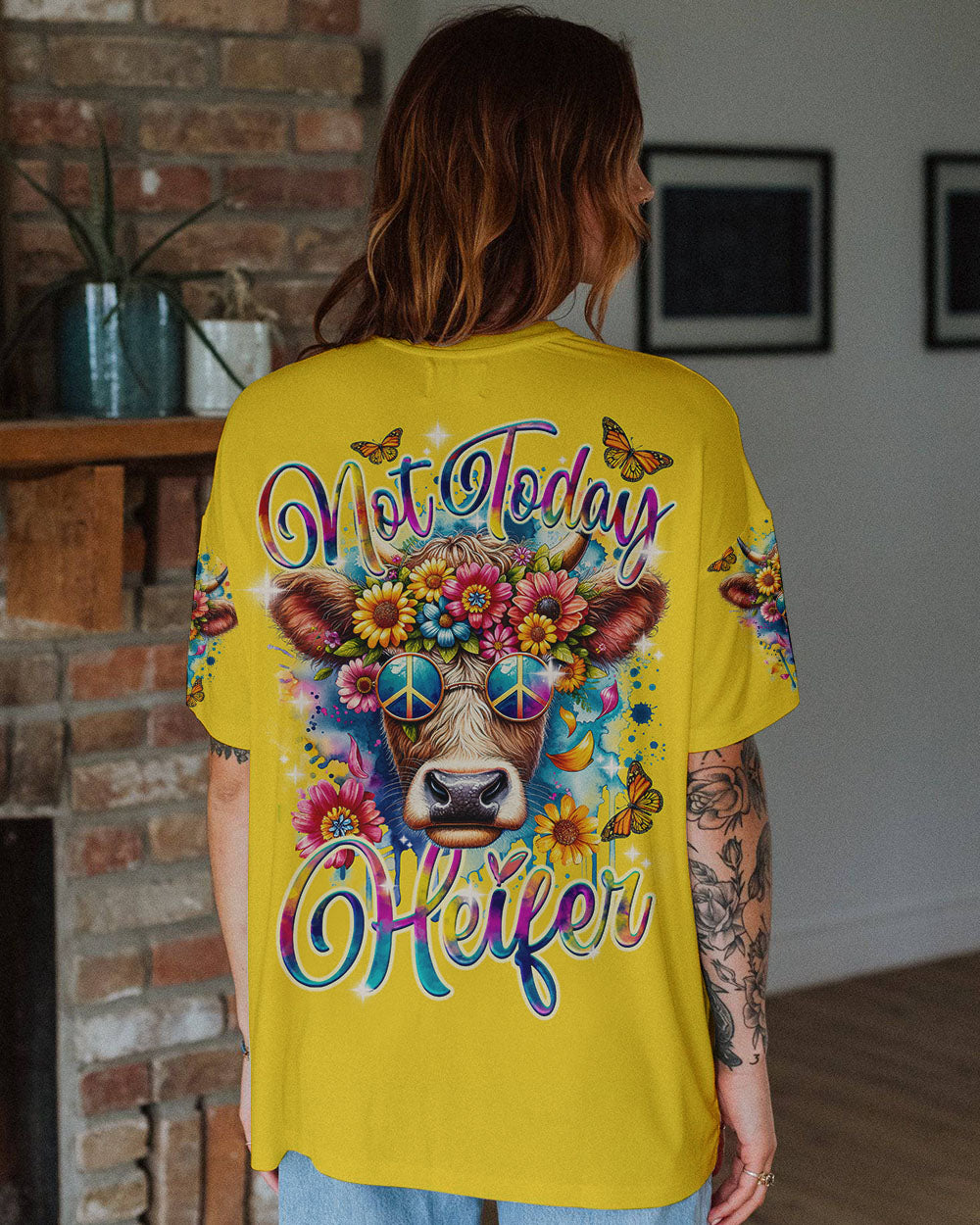 NOT TODAY HEIFER ALL OVER PRINT - TY2912231