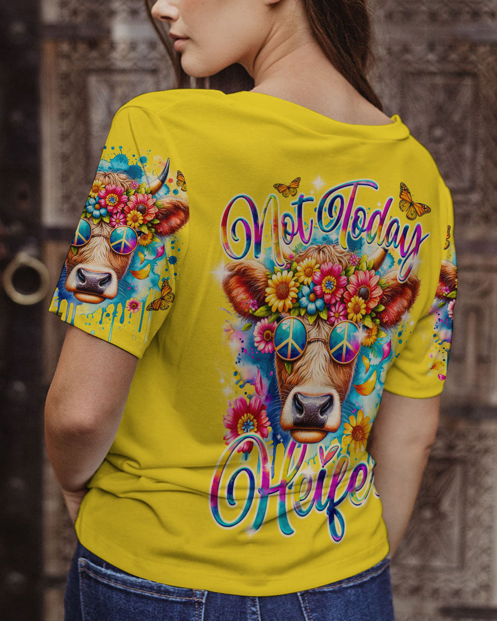 NOT TODAY HEIFER ALL OVER PRINT - TY2912231