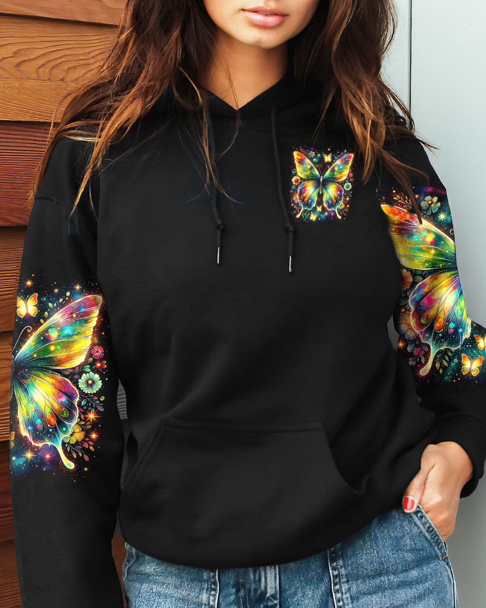 LEAVE A LITTLE SPARKLE WHEREVER YOU GO BUTTERFLY ALL OVER PRINT - TY3001241