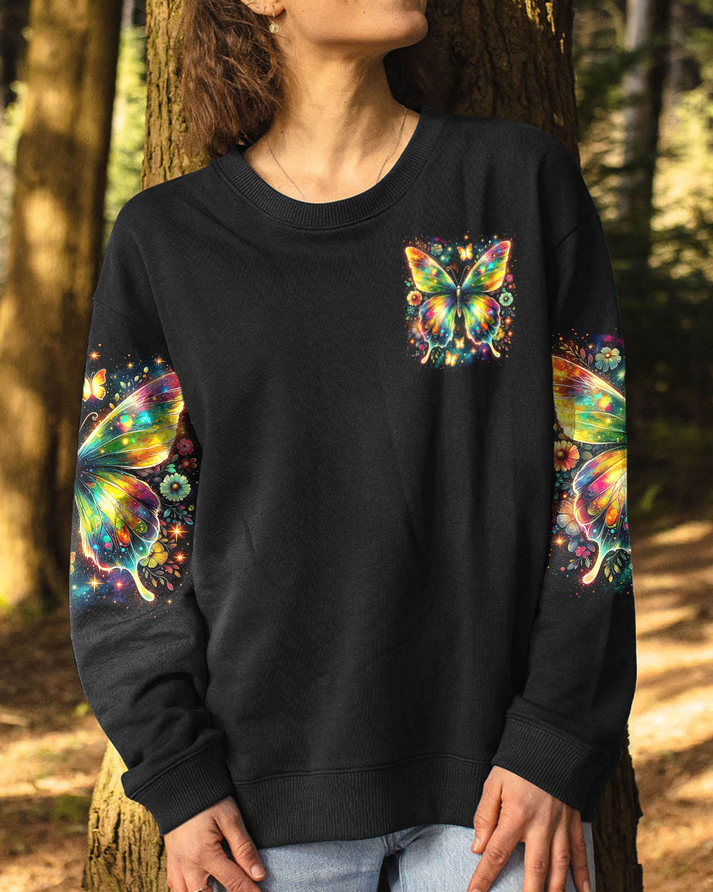 LEAVE A LITTLE SPARKLE WHEREVER YOU GO BUTTERFLY ALL OVER PRINT - TY3001241