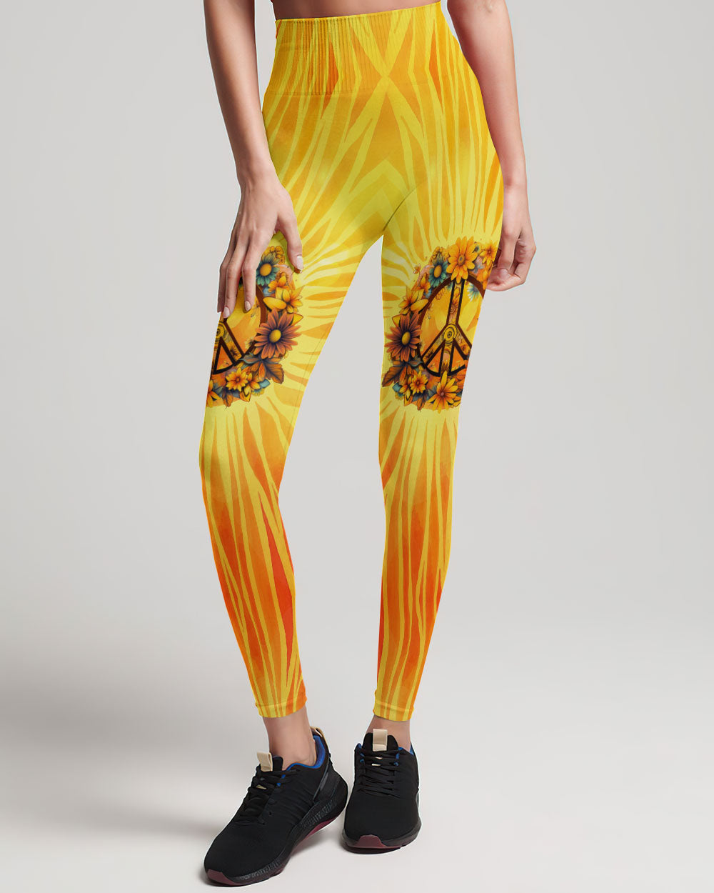 PEACE Y'ALL SUNFLOWERS TIE DYE ALL OVER PRINT - TY3006231
