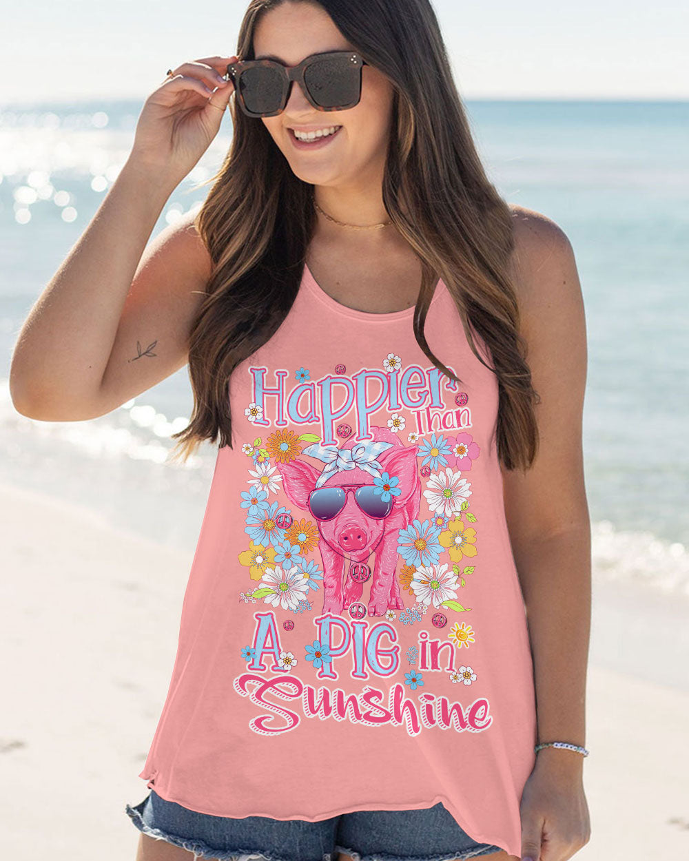 HAPPIER THAN A PIG IN SUNSHINE ALL OVER PRINT - TY3006234