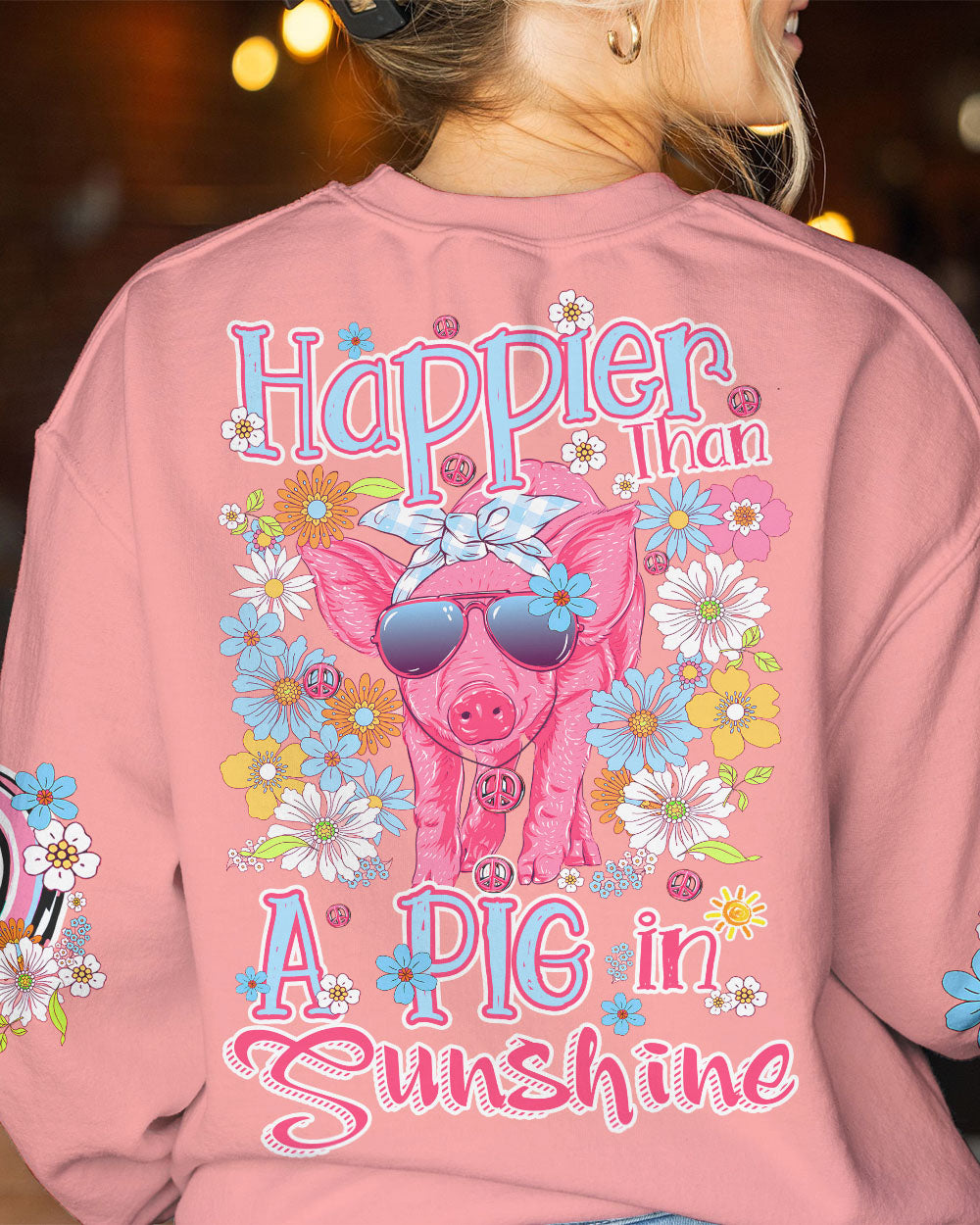 HAPPIER THAN A PIG IN SUNSHINE ALL OVER PRINT - TY3006234