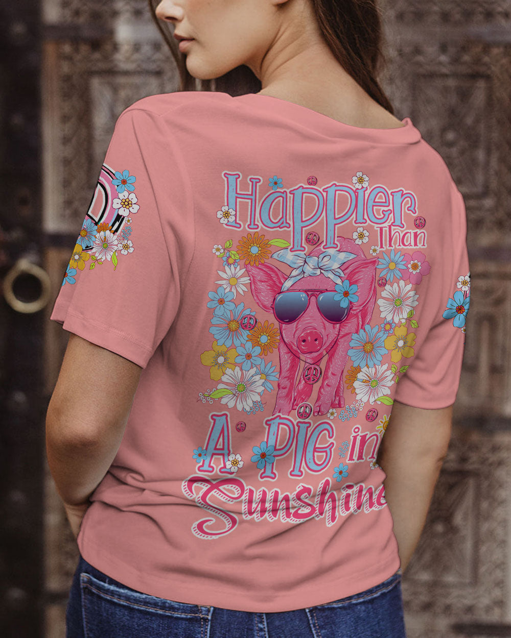 HAPPIER THAN A PIG IN SUNSHINE ALL OVER PRINT - TY3006234