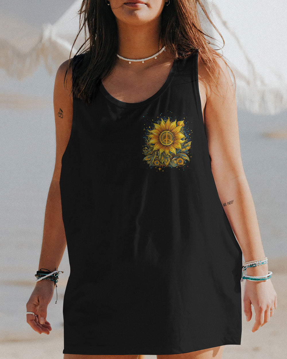 SHE IS LIFE ITSELF SUNFLOWER ALL OVER PRINT - TY3006235