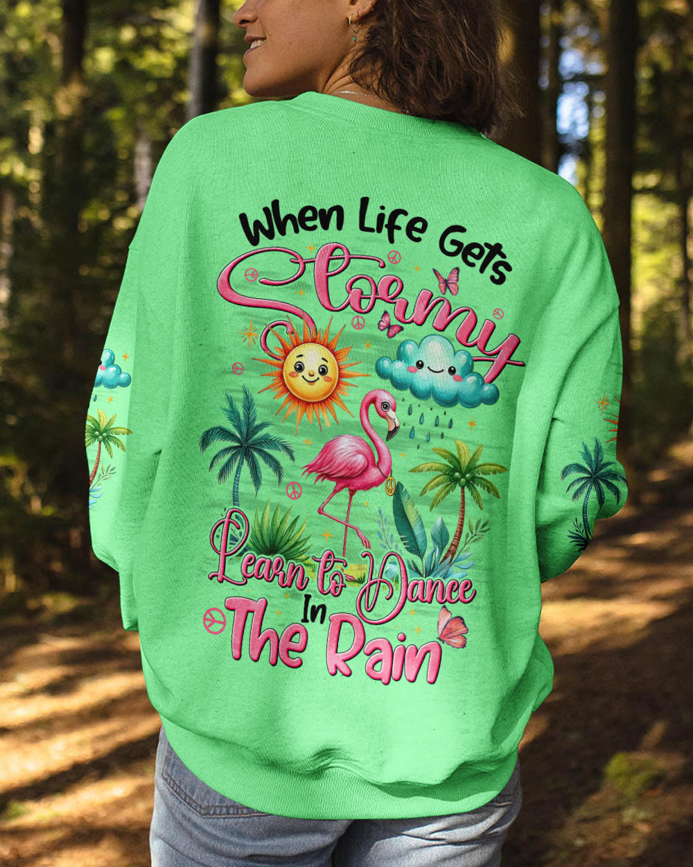 DANCE IN THE RAIN FLAMINGO ALL OVER PRINT - TYHI0307243