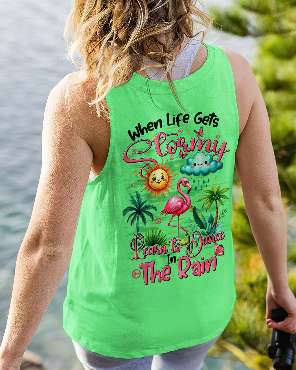 DANCE IN THE RAIN FLAMINGO ALL OVER PRINT - TYHI0307243