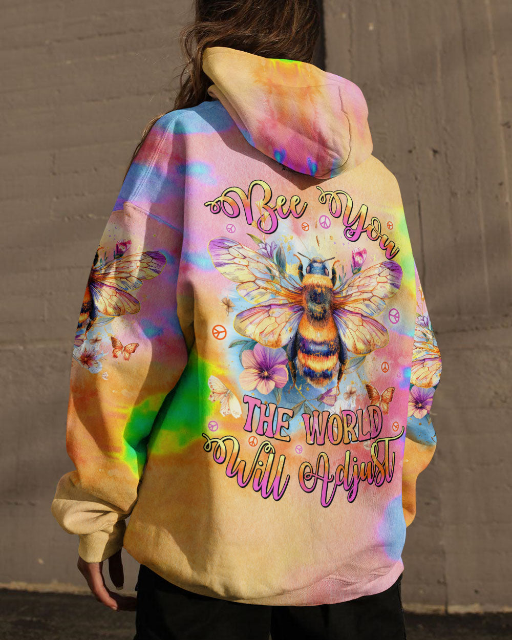 BEE YOU THE WORLD WILL ADJUST ALL OVER PRINT - TYHI0807241