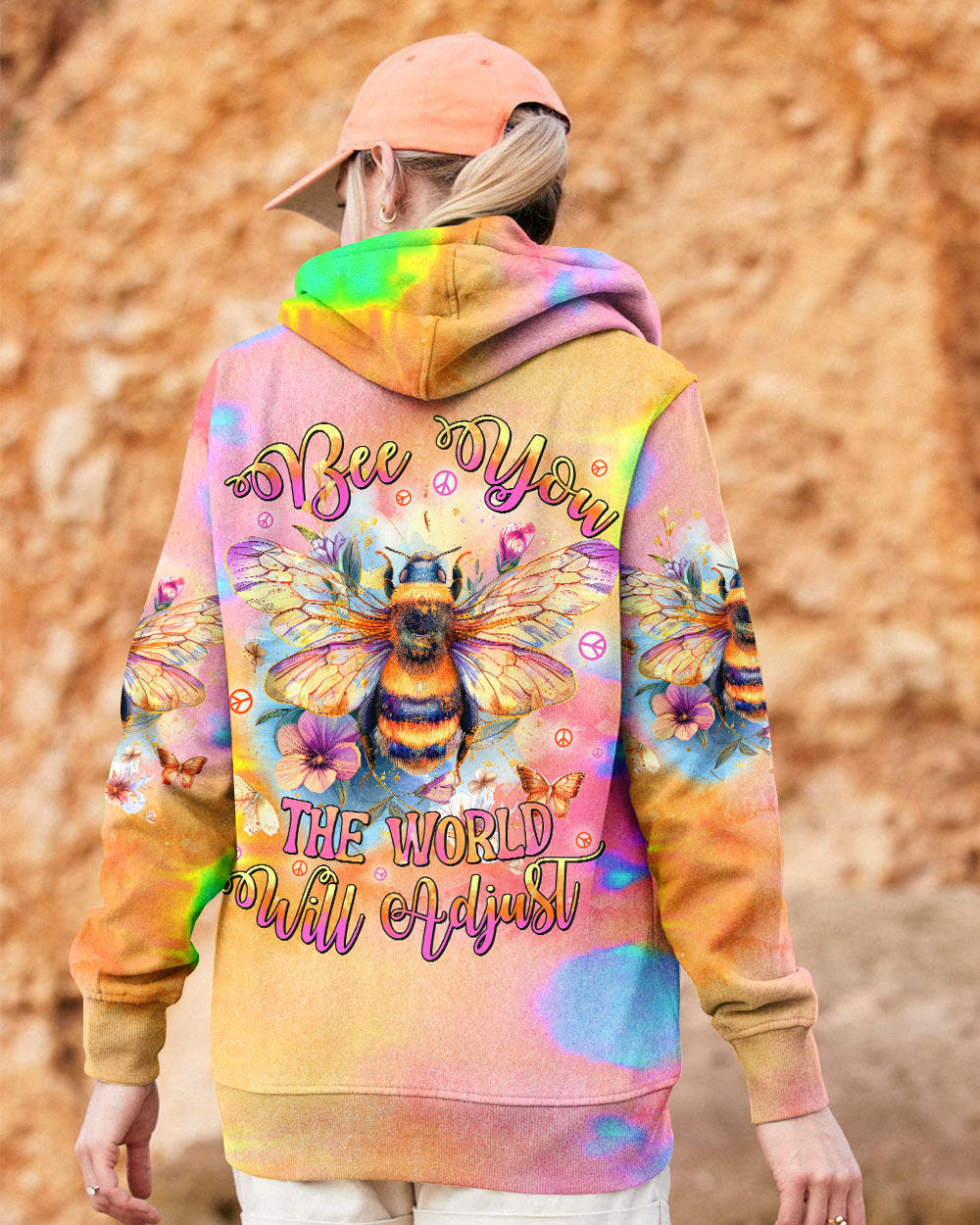 BEE YOU THE WORLD WILL ADJUST ALL OVER PRINT - TYHI0807241