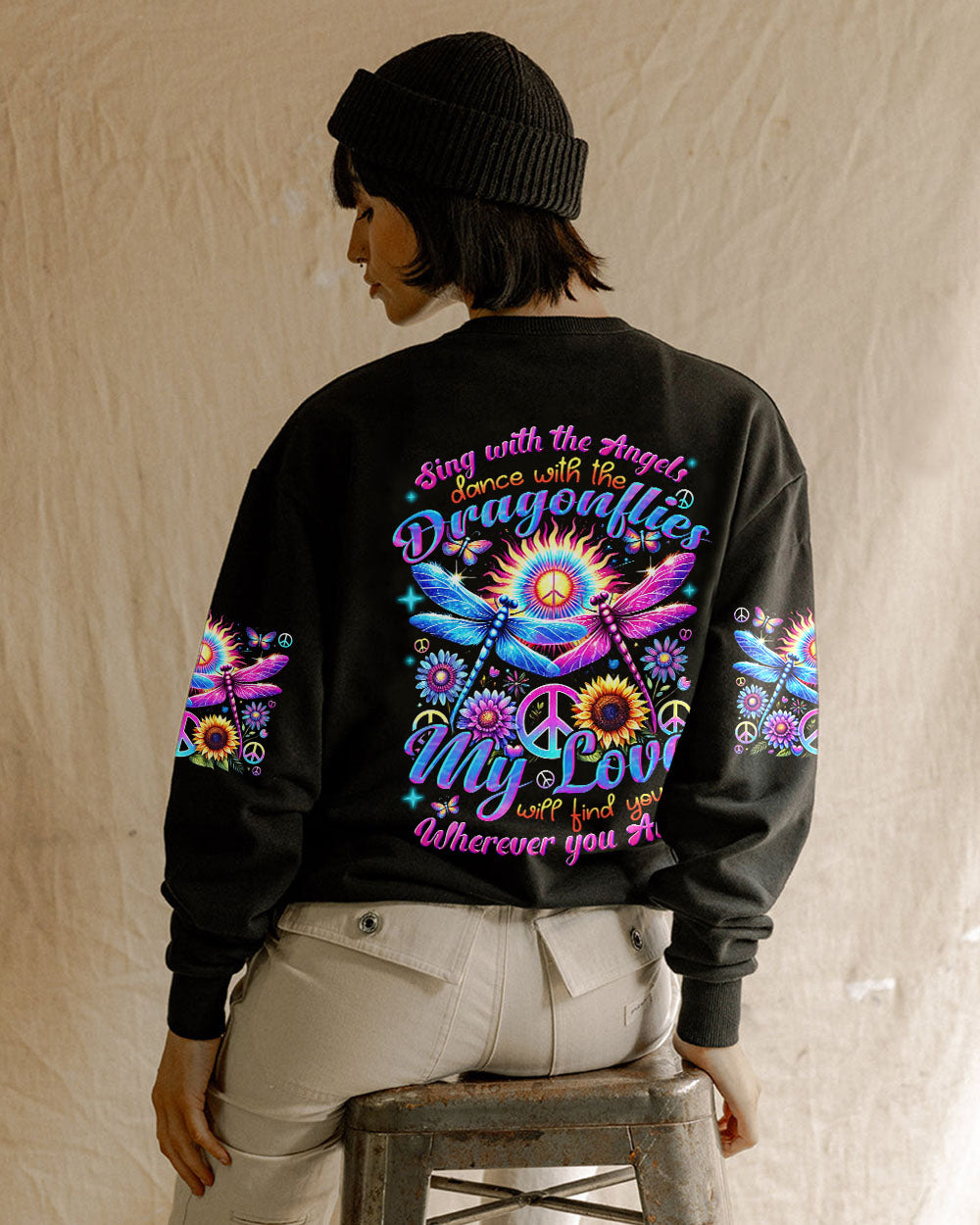SING WITH THE ANGELS DANCE WITH THE DRAGONFLIES ALL OVER PRINT - TYHI1007243