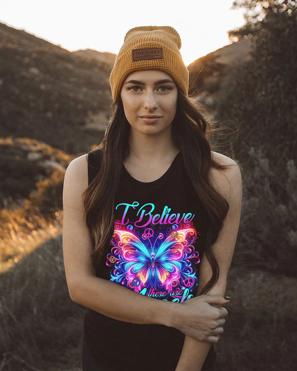 I BELIEVE THERE ARE ANGELS AMONG US BUTTERFLY ALL OVER PRINT - TYHI1504244
