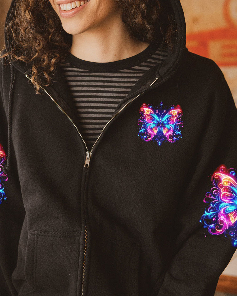 I BELIEVE THERE ARE ANGELS AMONG US BUTTERFLY ALL OVER PRINT - TYHI1504244