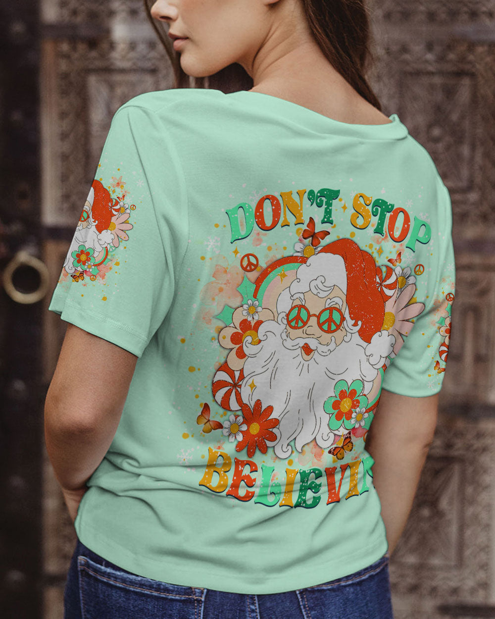 DON'T STOP BELIEVING CHRISTMAS ALL OVER PRINT - TYHN1211247